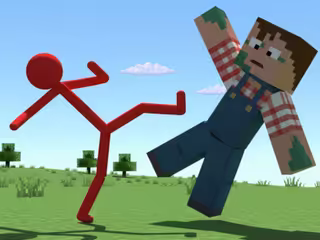 Red Stickman vs Craftmans