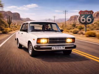 Route 66 Russian Traffic
