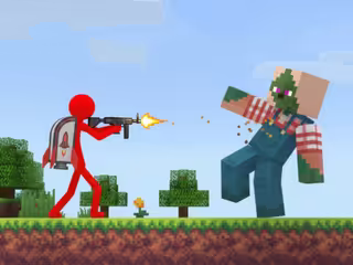 Red Stickman vs Craftmans 2
