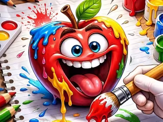 Easy Apple Coloring Book