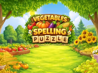 Vegetable Spelling Puzzle