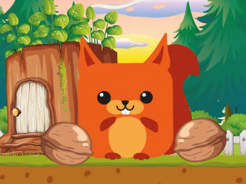 Blocky Squirrel Blocky Squirrel - WGPlayground.com