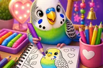 BTS Budgie Coloring Book
